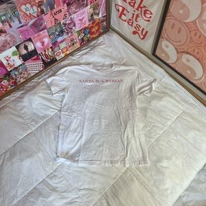 Santa is a Woman Ariana Grande Christmas Graphic Tee